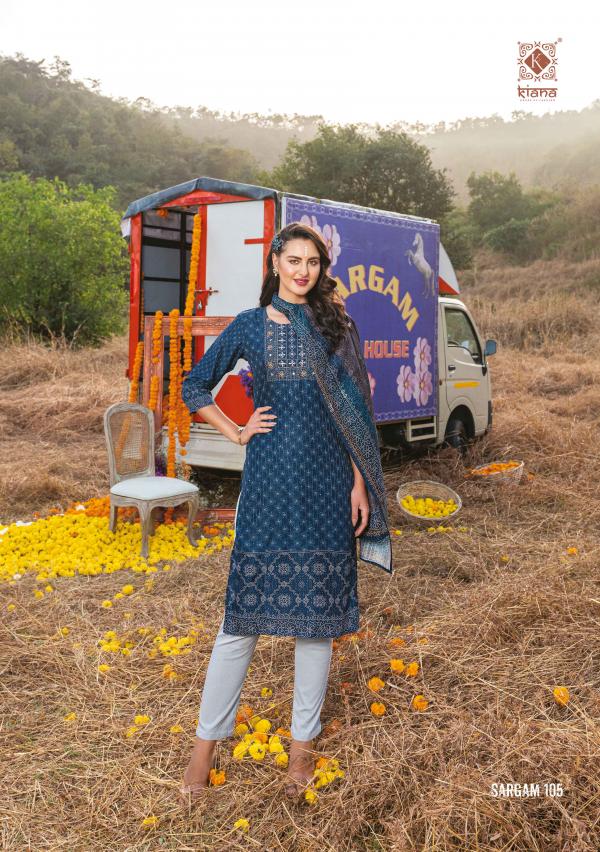 Kiana Sargam Fancy Kurti With Bottom Dupatta Collection